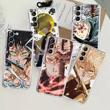Demon Slayer Clear Case For Samsung Galaxy S22 S20 FE S21 S10 S9 Plus Note 20 Ultra 10 Lite Transparent Phone Shell Samsung S21 5G