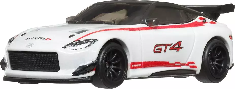 День гонок Hot Wheels Car Culture 2023 Nissan Z GT4 игрушечный мини-автомобиль для детей от 3 лет и старше, белый HRV73