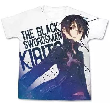 Dengeki Bunko FIGHTING CLIMAX Dengeki Bunko FC Kirito Полная графическая футболка белого размера: M