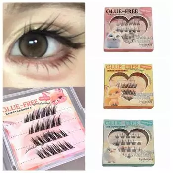 Dense Adhesive False Eyelashes Extension False Eyelash Clusters Glue Free Fake Lashes Makeup Tool Mouse