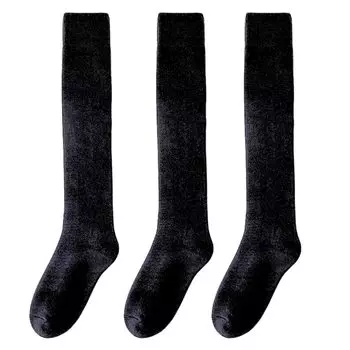 Density Cotton Warm Thick High Outdoor Room Set of 3 [AQshop] [High Pile] Men s Socks, Socks, Cotton, 25-27cm, Business, Work, Commuting, Shoes, чёрный