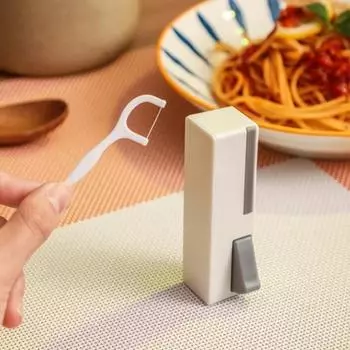 Dental Floss Stick Storage Box Dental Floss Automatic Pop-Up Portable Dental Stick Teeth Cleaning Oral Hygiene Care Home Travel
