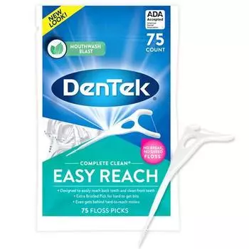 Dentech Complete Clean Easy Rich Межзубная нить для коренных зубов, 75 шт., 1 шт.