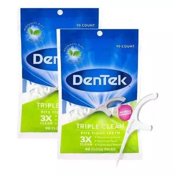 Dentech Triple Clean одноразовая зубная нить, 90 шт., 2 шт.