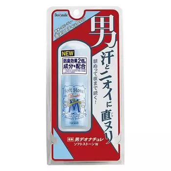 Deonatule Soft Stone W мужской дезодорант Nonmenthol для мужчин, регулярный контроль цвета, 20 г, без запаха, напрямую из Японии, 1 шт.