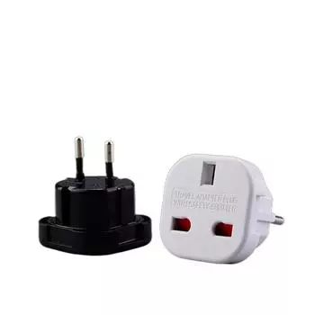 Depoguye EU To UK Plug, адаптер-переходник для розеток Великобритании и Европы, адаптер-переходник с 2-контактного на 3-контактный адаптер переменного тока, адаптер для вилки Великобритании белый