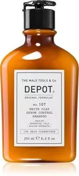 Депозит №. 107 White Clay Sebum Control Shampoo Очищающий шампунь для жирных волос и кожи головы TU прозрачный