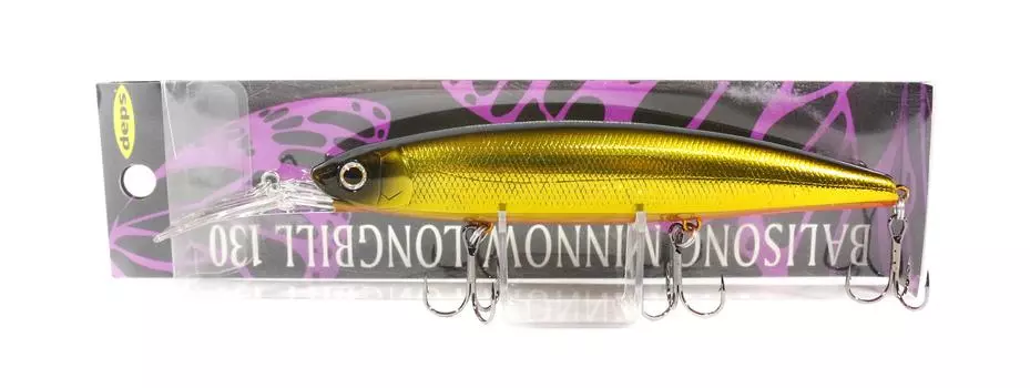 Deps Balisong Minnow Long Bill 130SF Медленно плавающая приманка 22 (3221)