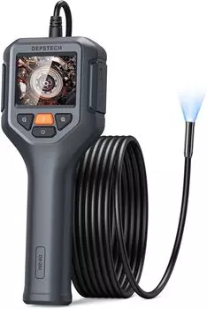 DEPSTECH Fiberscope дюймовый IPS экран с внешним диаметром микроскопа с IP67 промышленной эндоскопической камерой с высокой яркостью светодиода для дома и автомобиля