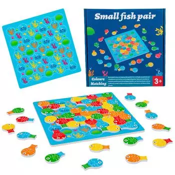 Деревянная доска, игра-рыба, игрушка для малышей, головоломка, соответствующая форме, 50 шт., рыба, дошкольная обучающая игрушка для детей 3, 4, 5 лет
