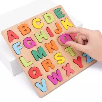 Деревянная головоломка Yousheng Toddlers, алфавит, познание чисел, дошкольное обучение, игра на сопоставление фигур, ранняя образовательная игрушка-головоломка