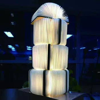Деревянная складная книжная лампа, USB аккумуляторная настольная лампа, магнитный дизайн, креативный подарочный книжный светильник для 2