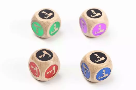 Деревянные игральные кости TOYGER, 4 штуки, вместо подбрасывания монеты TCG (Карточная игра)