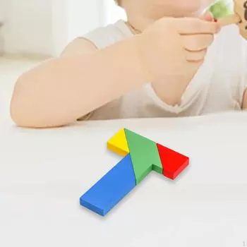 Деревянные игры-головоломки в форме буквы Т, красочная игра на IQ, головоломка на день рождения
