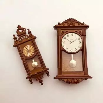 Деревянные настенные часы, модель, красивый косплей, легкий, оригинальный детский кукольный домик, игрушка, ежедневный дисплей A