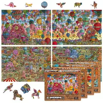 Деревянный пазл UNIDRAGON QUEZZLE Amazing Cappadocia Полный набор