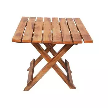 Деревянный складной журнальный столик Adirondack для улицы, натуральный коричневый, квадратный, 33 см
