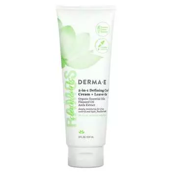 DERMA E, Ramos Clean Curl, крем для придания локонам формы 2 в 1 + несмываемый, 8 жидких унций (237 мл)