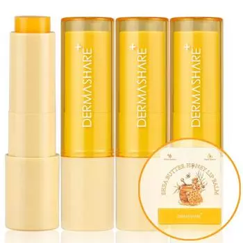 Бальзам для губ с медом и маслом ши Dermashare, 3,8 г, 3 шт.