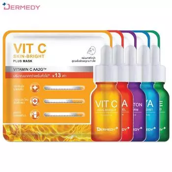 Dermedy Plus Mask Set, Маска для лица, Тканевая маска, 25 г. x 5/10 шт. - Корейский уход за кожей 25 g. x 5 pcs
