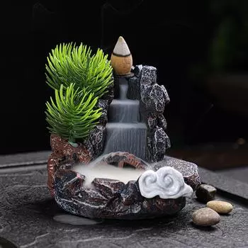 Держатель для благовоний с обратным потоком, курильница с водопадом, домашний декор, орнамент для ароматерапии, конусы для благовоний с обратным потоком, конусы для благовоний