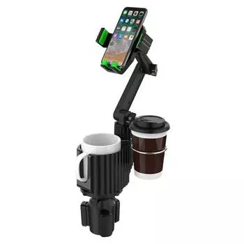 Держатель для чашки с водой легко устанавливается на 360 градусов, широко вращается, не скользит, совместимость, многофункциональный. серый