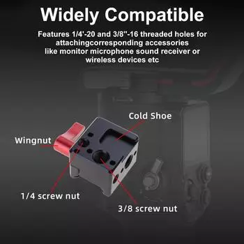 Держатель для крепления монитора на подвесе для ручного стабилизатора DJI Ronin RS4/RS4 Pro, удлинитель монтажной пластины 1/4 3/8 розетка