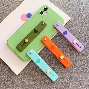 Держатель для мобильного телефона с кольцом на палец, нажимной браслет, подставка для телефона для iPhone 13 14 Huawei Universal Phone Accessories оранжевый