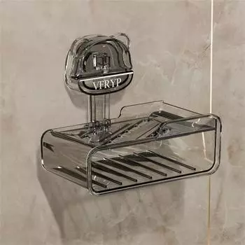 Держатель для мыльницы для душа на присоске, настенный, без сверления, съемный держатель для кускового мыла, губки для ванной, ванной комнаты, кухни