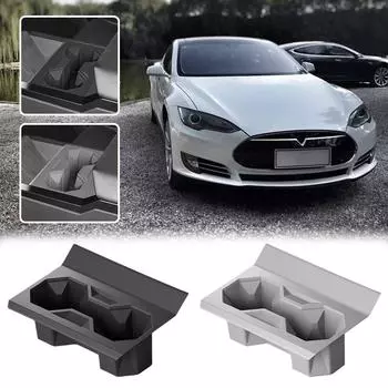 Держатель для напитков для Tesla Cybertruck 2024, центральный пульт управления, держатель для стакана с водой, силиконовый ограничитель для стакана с водой, аксессуары для пикапа чёрный