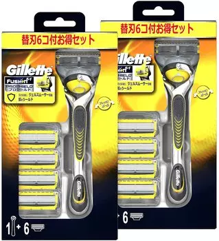 Держатель для ручной бритвы Gillette ProShield 6 запасных лезвий x 2 комплекта Корпус 12 запасных лезвий [Оптовая закупка] + (2 + Лезвия) серебряный