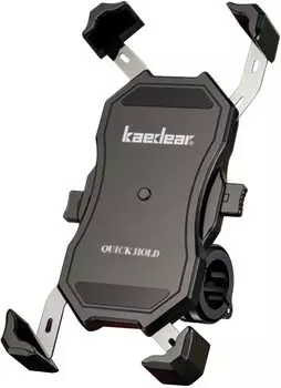 Держатель для смартфона на мотоцикл Kaedear, держатель для смартфона на мотоцикле, держатель для мобильного телефона, поглощающий вибрацию, совместимая подставка для смартфона, алюминиевое крепление чёрный