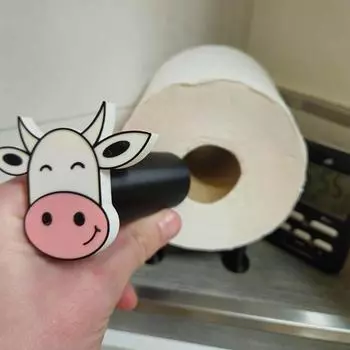 Держатель для туалетной бумаги в виде коровы, напечатанный на 3D-принтере, полка для хранения туалетной бумаги, штабелируемый, забавный держатель для туалетной бумаги, декор для ванной комнаты
