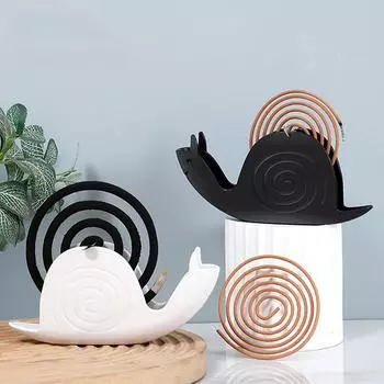 Держатель спирали от комаров Snail, подставка для спирали от комаров Snail, коробка для спирали от комаров для дома, украшение для дома, спальни, офиса белый