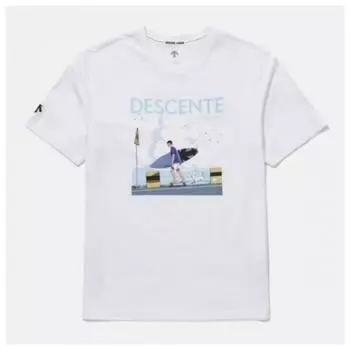DescenT ShorT Sleeve Tee Kqf Sp223eTs63 WhT Vagab CollaboraTion Graphic ShorT Sleeve T shirT WhT White series/100