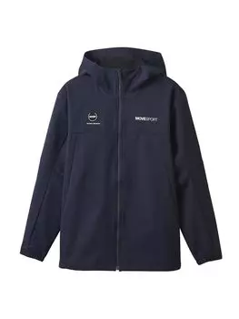 DESCENTE HEATNAVI Soft Shell Back Logo Full Zip Hoodie NV S тёмно-синий