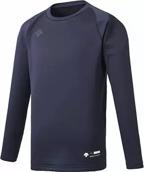 Descente JSTD-657 Бейсбольная юниорская майка с круглым вырезом и длинными рукавами, начесаная подкладка, цвет D Navy