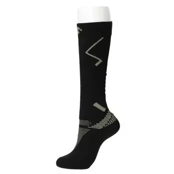 DESCENTE Socks for Odor Far Silver Ion Arch Black Skiing, Snowboarding, Antibacterial, Resistant, Thermal, Infrared, (Ag+), Odor-Removing, Support,