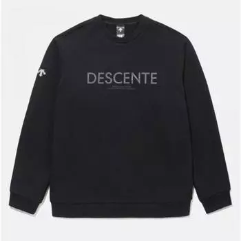 Descente Sports Terry Graphic Sweatshirt B1 Sq123uht11 Blk Dgrn Mgry Navy Pat Pink 1.SQ123UHT11 BLK 85