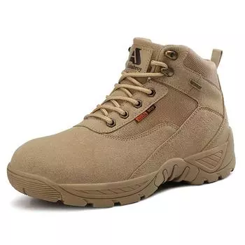 Desert combat boots lace-up outdoor hiking boots Breathable hunting training boots High tops lightweight non-slip men s shoes 40