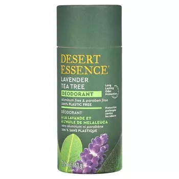 Desert Essence, дезодорант, лаванда и чайное дерево, 2,25 унции (63 г)