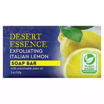 Desert Essence, мыло, отшелушивающее, итальянский лимон, 5 унций (142 г)