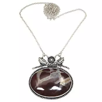 Designer Jasper Gemstone Mother s Day Handmade Silver Jewelry Necklace 20 in