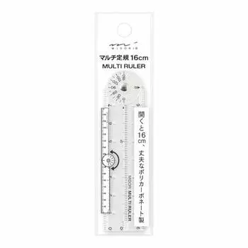 DESIGNPHIL 42263006 Midori Multi Ruler, 6,3 дюйма (16 см), прозрачный
