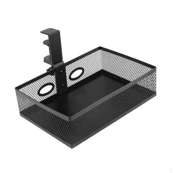Desk Organizer Serving Tray Metal Sturdy under Drawer Table Storage Basket for Home коричневый