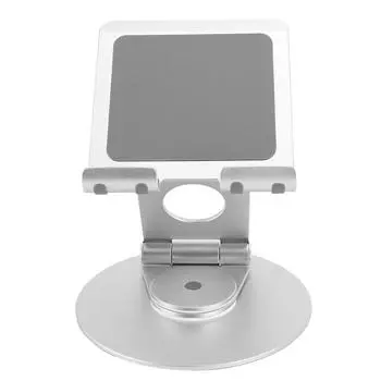 Desktop Cellphone Holder Adjustable Height Angle Large Metal Base Reading Rack Tablet Stand