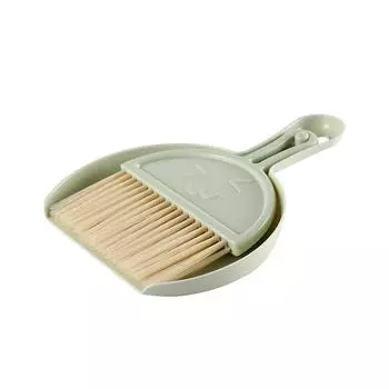 Desktop Cleaning Mini Broom and Dustpan Set – Multi-Purpose Compact Sweeper with Garbage Shovel for Office and Home AVE зелёный