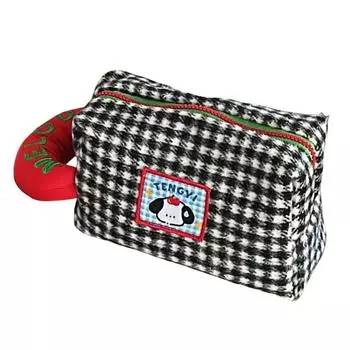 Desktop Storage Stationery Bag Black/Red Plaid Pencil Pouch Kawaii Korean Style Pencil Case Office