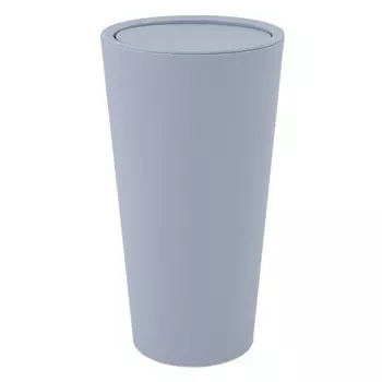 Desktop Trash Can with Rotate Lid Mini Garbage Can ABS Minimalist Desktop Waste Basket for Office светло-синий