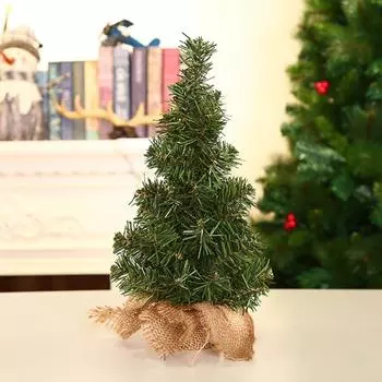 Desktop Xams Trees Ornaments Reusable Small Artificial Trees with Burlap Base Christmas Crafting Tree Decoration for Xmas Holida